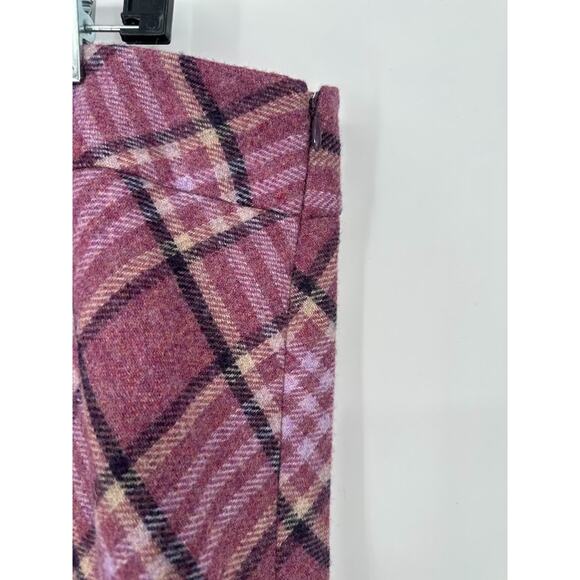 Talbots Plaid Skirt Size 16 Purple Short Wool Twee Preppy Schoolgirl Academia - Picture 3 of 9